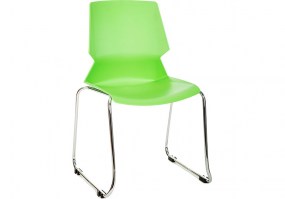 Cadeira-fixa-ANM 30F-Anima-verde-estrutura-trapézio-cromada-HSmóveis3